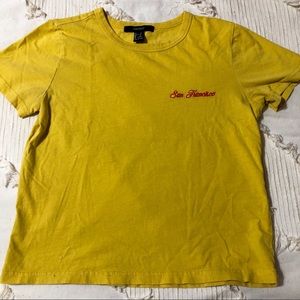 cropped embroidered tee